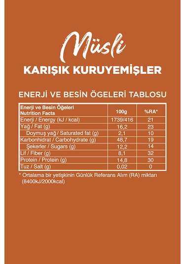 Fellas Glutensiz Müsli - Karışık Kuruyemişli 270g
