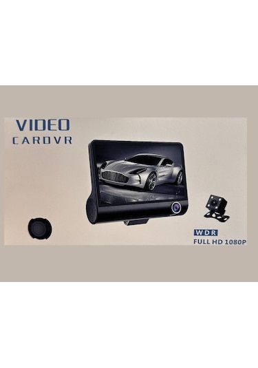 Araç Içi Dvr Kamera Kw-dv05 Full Hd 1080p, 4" Ekran, 170 Geniş Açı, G-sensor, Arka Kamera