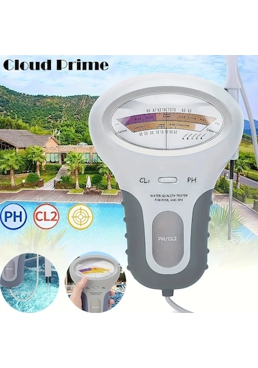 Xuweiwei Cloud Prime 2li 1 Arada Ph Ve Klor Ölçer Havuz Akvaryum Su Test Cihazı Pc101 Pilsiz