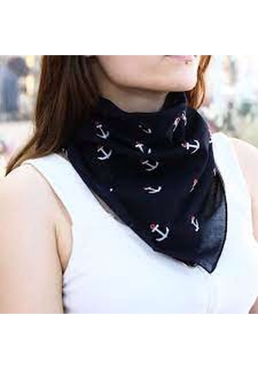 Herşey Nota Çapa Denizci Fular Bandana