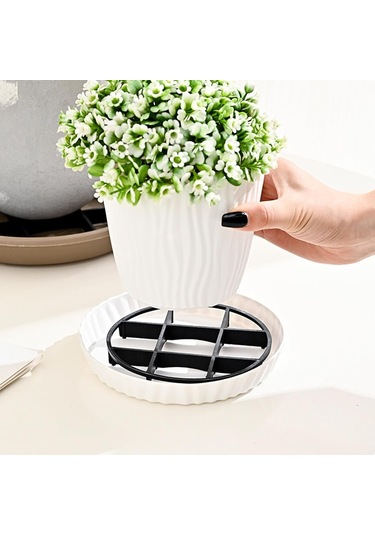 20 Paket Bitki Seviyesi Pot Asansör Bitki Tabağı Drenaj Rafı Yuvarlak Saksı Ayakları Yükseltici