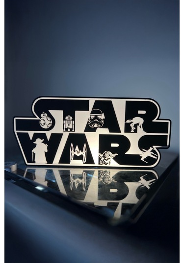 Star Wars Tasarımlı Gece Lambası Dekoratif Aydınlatma Çok Renkli