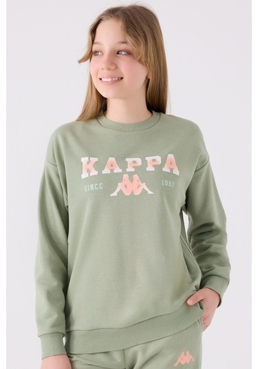 Kappa Kız Çocuk Haki Sweatshirt Haki