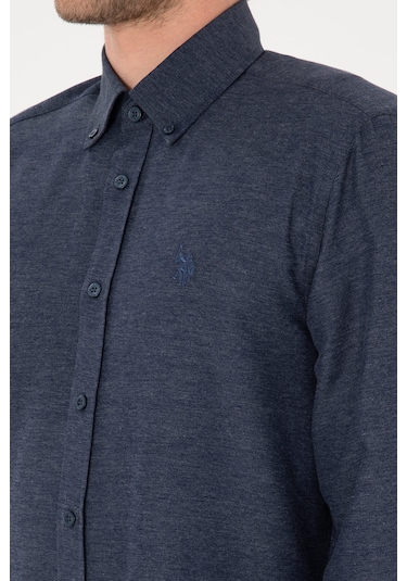 U.s. Polo Assn. Erkek İndigo Gömlek Basic 50316723-vr028 İndigo