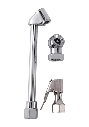 Tangshopping Adet Ağır Hizmet Silindir Seti-1/4 Inç Kapalı Bilyalı Hava Kelepçesi 1/4 Inç Npt Çift Kafalı Silindir Ve Kapalı Akış Lastik Kelepçesi