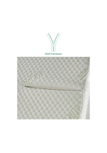 Rudu Breathe Easy Kılıflı Medikal,boyun Destekli Çift Taraflı Ortopedik Visco Yastık 51x41x13-11cm 1350gr Beyaz - Yeşil