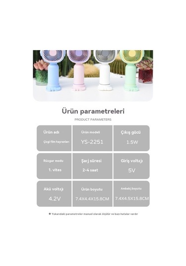 Cacaohandheld Portable, Small Fan, Usb Charging Wireless Student, Handheld Fan, Fruit Shape 5326 Sarı