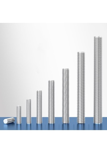 2pcs M12 X 400mm Tamamen Dişli Çubuk, 304 Paslanmaz Çelik Sağ El Uzun Dişli Vida Çubukları Bağlantı Elemanları Çubuklar M12 X 400mm 2