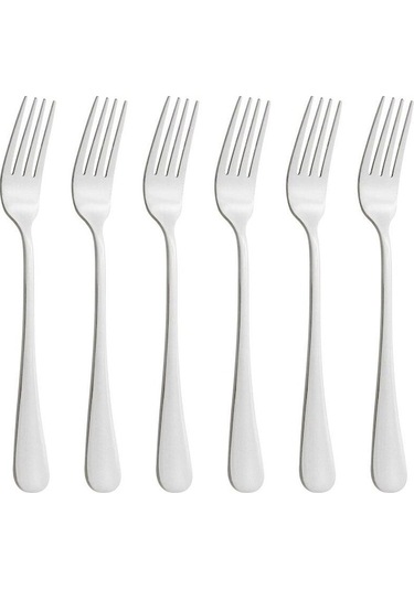 Agoodshop Gümüş 6 Adet Sofra Çatal Bıçak Kaşık Seti, Paslanmaz Çelik, Altın Kaplama Tk. 56645943 Gümüş Gümüş