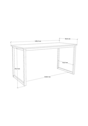 Ceramical 140 Cm Çalışma Masası - Atlantik Çam Atlantik Çam