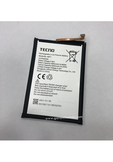 Tecno Spark 5 Pro Batarya 5000 Mah