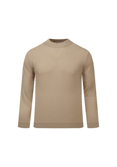 Hatemoğlu Camel Regular Fit Yarım Balıkçı Yaka Rayon Kazak 2977657 Camel