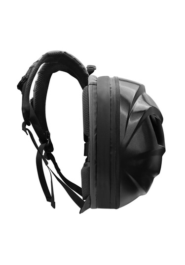 Karbon Fiber Led Gözlü Akıllı Sırt Çantası Sert Kasa, Usb Şarj Girişli, Işıklı Teknolojik Çanta Siyah