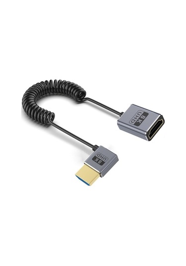 Novahub 0.7m Koaksiyel 8k 48gbps Hdmı 2.1 Kablo, Erkek - Dişi Sol Dirsek