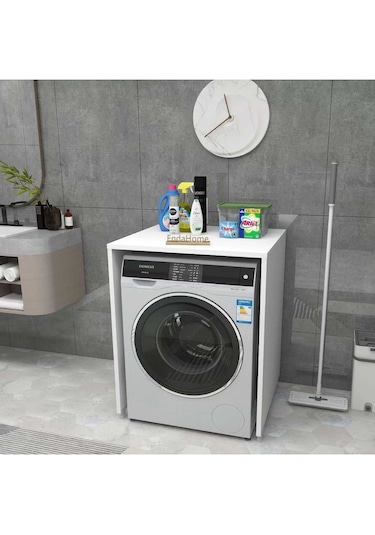 Reyo Home Enda Çamaşır Ve Kurutma Makinesi Dolabı Kapaksız Mat... Beyaz