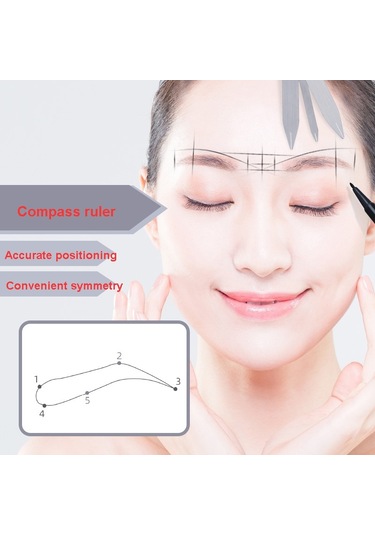 Sones Üç Noktalı Konumlandırma Dövme Ölçüm Kaş Cetveli Altın