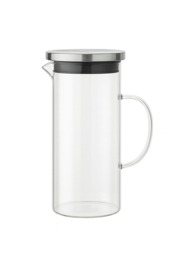 Dekorasyaa Borosilikat Cam Sürahi Metal Kapaklı 1500ml