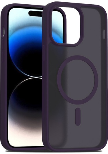 Joko İphone Uyumlu 15 Pro Max Kılıf Jota Seri Magsafe Kapak Derin Mor