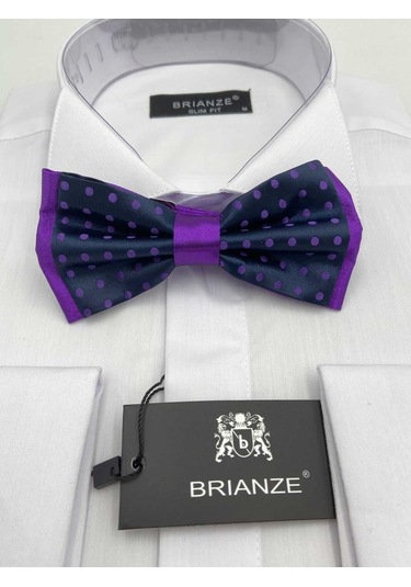 Brianze Mor Noktalı Lacivert Papyon Mor - Lacivert