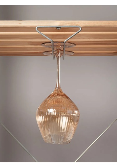 İlwi Duvara Monte Askılı Bardağınız Ve Flüt Bardak Askısı, Askı Aparatlı 430654594 Gri