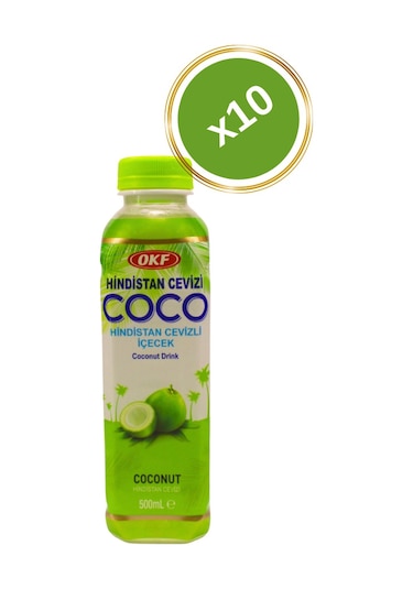 Coconut Drink Hindistan Cevizli İçecek 500ml 10'lu Set