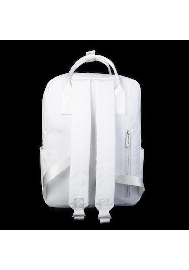 Nas Bag Unisex Sırt Ve El Çantası Büyük Boy Su Geçirmez Sırt Çantası 29x40 Cm Beyaz