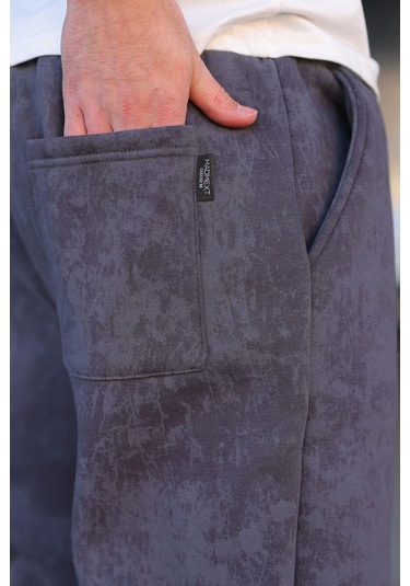 Füme Batik Desenli Jogger Eşofman Altı E6582 Füme