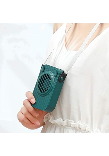Ambition Mini Fan Yapraksız Fan Usb Şarj Bel Asılı Yapraksız Fan