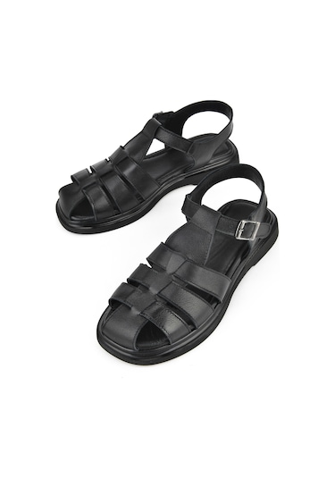 Ziya, Kadın Hakiki Deri Sandalet 1511047z600 Siyah 1511047z600 000 Siyah