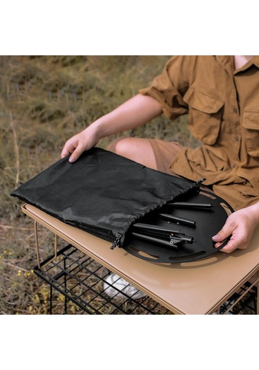 Dolıty Taşıma Çantalı Kamp Masası, Sehpa, Kompakt Plaj Siyah Çok Renkli