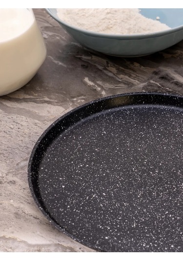 Agness Black Marble 24 Cm Yapışmaz Krep Tavası 327411202 Siyah