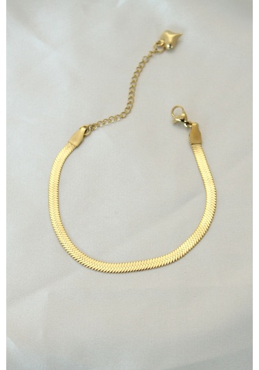 Ezoconcept 316l Çelik Gold Renk İtalyan Zincirli Bileklik Çok Renkli