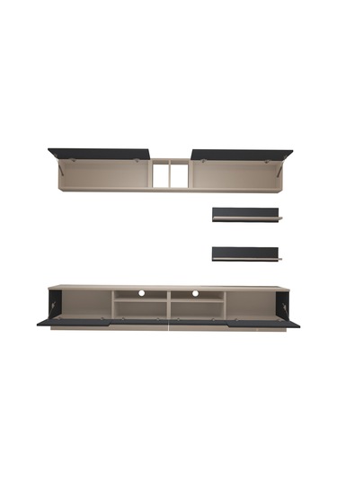 Decoraktiv Trendstyle 5220 Mdf Tv Ünitesi Tv Sehpası Beyaz - Antrasit