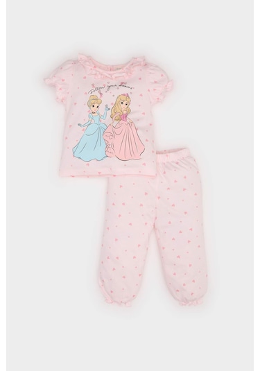 DeFacto Kız Bebek Disney Prenses Pijama Takımı Kısa Kollu Penye Üst Beli Lastikli Uzun Alt E1546A525SMPN436 Pembe DeFacto Kız Bebek Disney Prenses Pijama Takımı Kısa Kollu Penye Üst Beli Lastikli Uzun Alt E1546A525SMPN436 Pembe