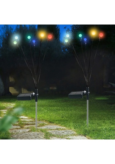 Tongxida Abs+paslanmaz Çelik Sallayan Bahçe Işığı, 6 Kafa, Led Renkli, Otomatik, Güneş Enerjisi, Ip65, Bahçeler İçin
