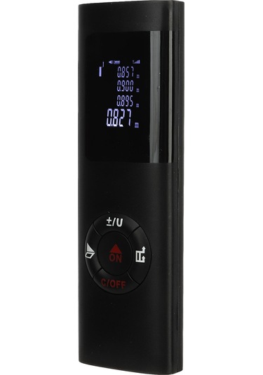 Gajeena 60 Metre Mesafe Ölçer, Usb Şarjlı, Çoklu Birim Desteği, Yüksek Hassasiyetli, Siyah Alüminyum, Geri Işık Ekranlı