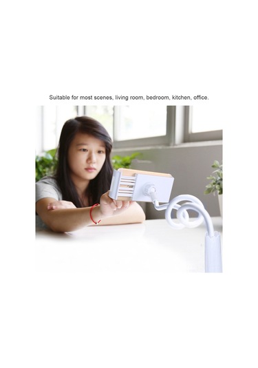 Shineyee Siyah Esnek 360 Derece Dönen Telefon Ve Tablet Tutucu - 70cm Pvc Kol İle 4-10.6 İnç Cihazlar İçin - Yatak, Masa Ve Araçda Filmler, Canlı Yayınlar İçin Evrensel Tutucu Diğer