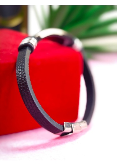 Çelik Derili Bileklik Kişiye Özel İsimli Paslanmaz Derili Çelik İsimli Bileklik 316 L Çelik Bej