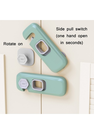 Sones Çocuklar İçin Anti-sıkışma El Açma Kapı Emniyet Kilidi Açık Gri