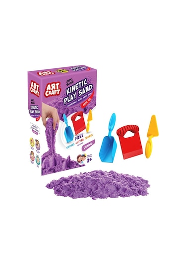 03694 Aksesuarlı Mor Kinetik Oyun Kumu 1000 Gr