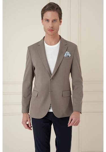 C 691 Slim Fit Bej Spor Ceket Bej