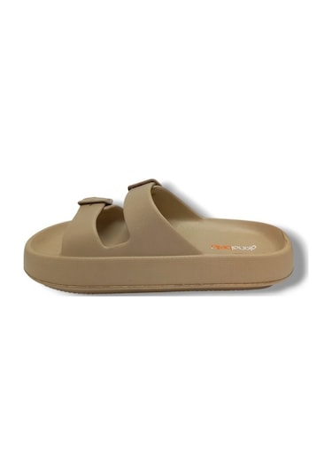 Akınalbella Akınal E282.z.0000-25 Eva Çift Bant Anatomik Terlik 36-40 Bej