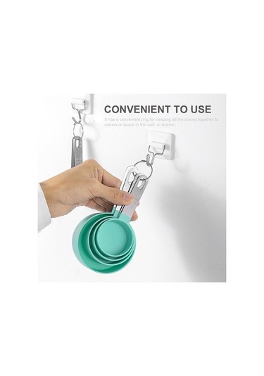 Didadodo 8'li Paslanmaz Çelik Ölçü Kaşığı Ve Bardak Seti - Siyah Kuru & Sıvı Malzemeler İçin Mutfak Aletleri Siyah