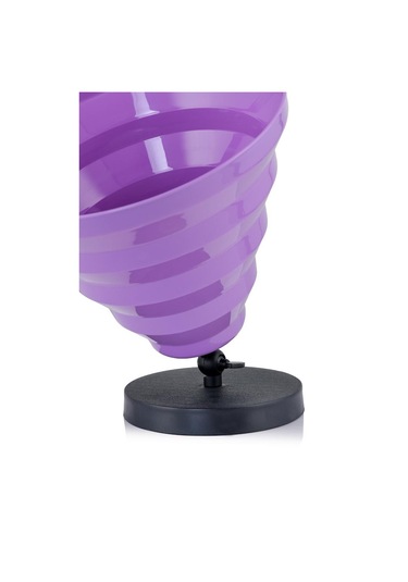 Facto Dekoratif Obje Alan Yer Köşe Bahçe Aydınlatması Lambader Abajur Mor