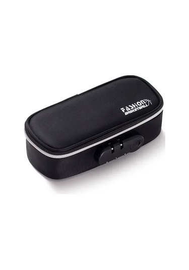 Yeni Büyük Kapasiteli Şifreli Kilit Kalem Kutusu Kalem Çantası Çok Renkli