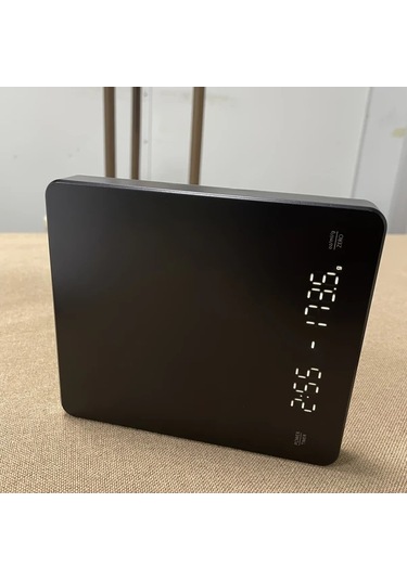 Xuweiwei Usb Şarj Edilebilir Dijital Kahve Terazisi Siyah 3kg 01g Hassas G Ml Oz Abs Plastik Ev Mutfak Kullanımı Siyah