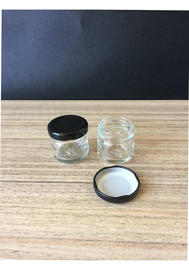 29 Cc Cam Kavanoz - 50 Adet - Siyah Kapak. Mutfak.