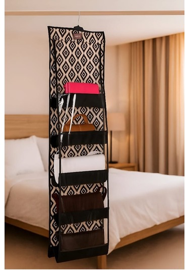 10 Cepli Dolap Içi Çanta Ve Ayakkabı Düzenleyici Bej