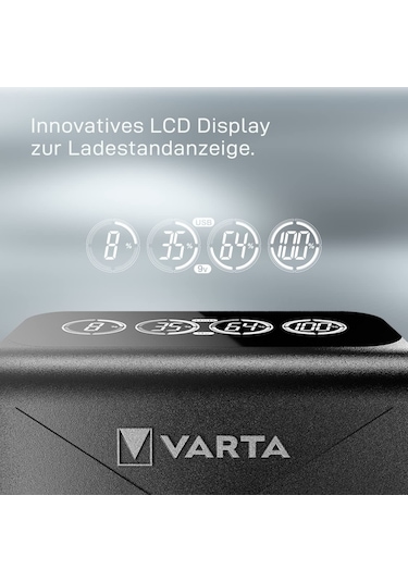 Varta Lcd Plug+şarj Cihazı+2 Adet 9v 200mah Şarjlı Pil+çanta