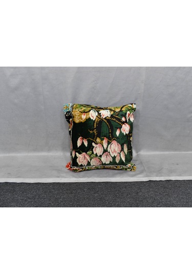 Zehra Abla Halı Yeni Kadife Dokuma Dekoratif Kilim Kırlent Yastık Kılıfı 6067